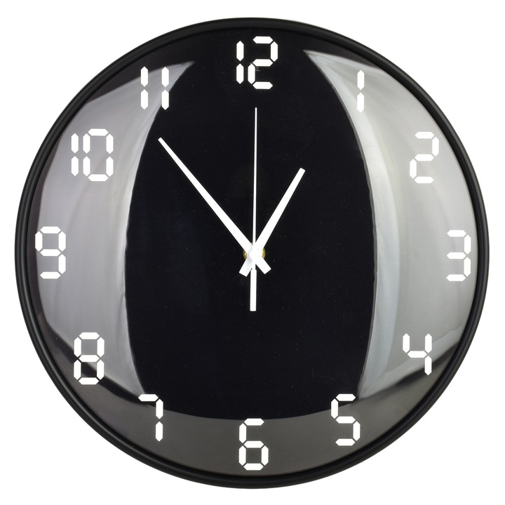 Fali óra műanyag, Ramsey, Ramsey, 30x30x4 cm, szín nélkül, 1 darab