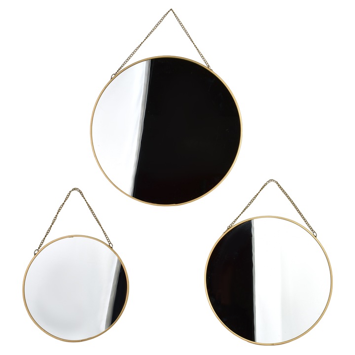 Set 3 onglinzi ALEXIA, Mondex since 1986, aurii, 28x24x19cm