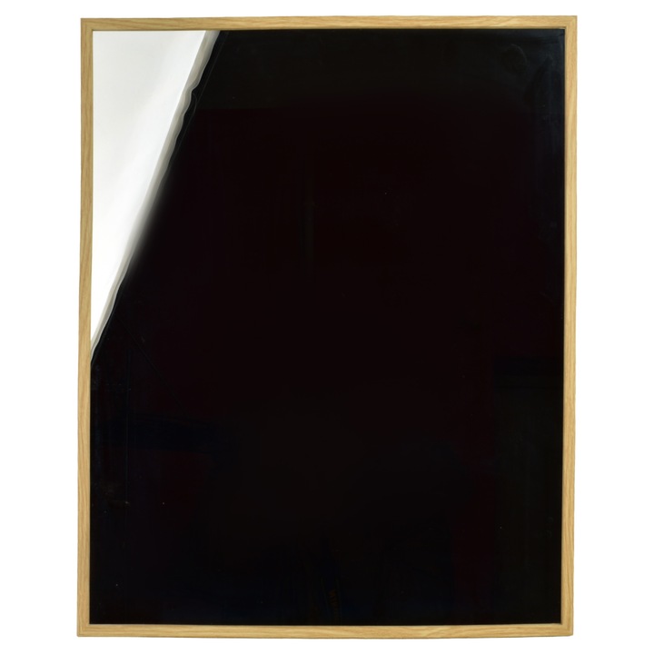 Oglinda ALEXIA, 40x50cm, rama din lemn, design minimalist, culoare imitatie lemn