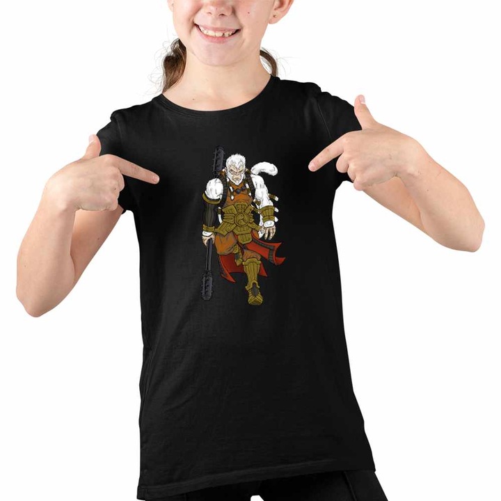 Tricou Copii Fete Wukong White Death Black Myth, Fekete