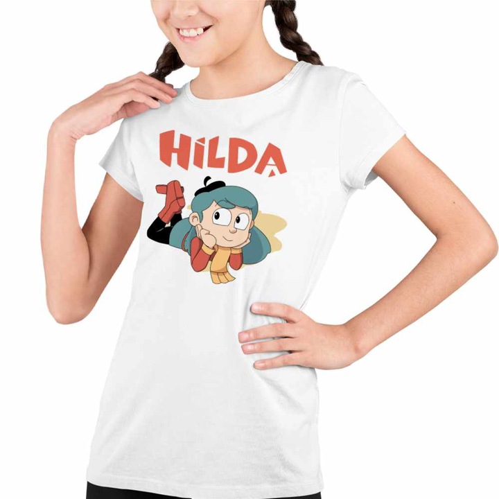 Tricou Copii Fete Hilda Copilarie Netflix, Fehér