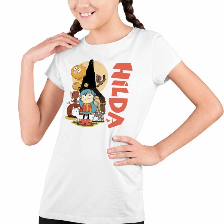 Tricou Copii Fete Hilda Parada Pasarilor Alfur, Fehér