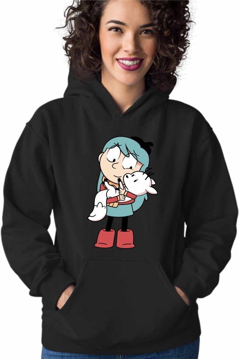 Hanorac Femei Hilda Casa Padure Pisica Twig Vulpe, Negru