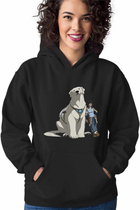 Hanorac Femei Avatar Korra Naga Maestru Shaolin, Negru