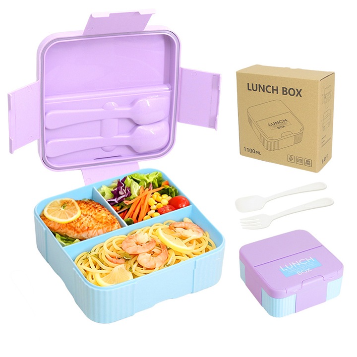 Кутия за обяд Bento Box, ZOUN, 1000ML, За многократна употреба, Лесна за почистване
