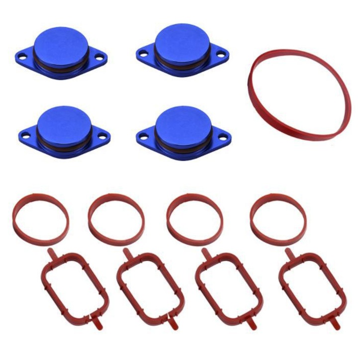 Set garnituri admisie motor, 33 mm, albastru/rosu, 13 buc, compatibile cu BMW M47 2.0 M57 3.0