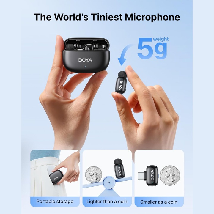 Sistem de microfoane wireless BOYA Mini 2-02 сu USB-C