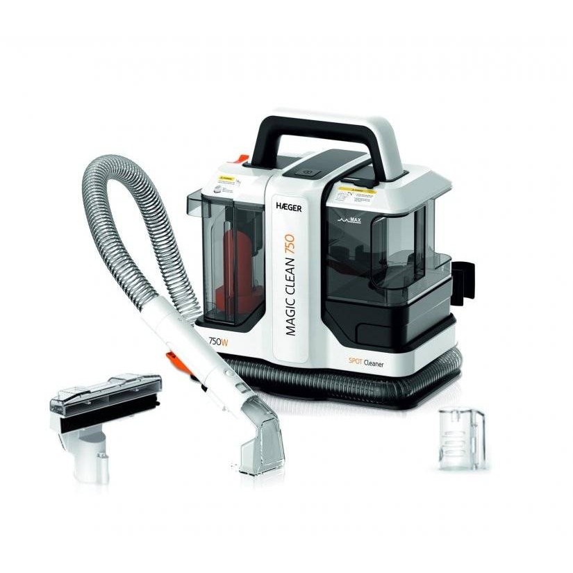 Aspirator cu Spalare, HAEGER, Magic Clean 750, Putere Aspirare >15 KPa, Rezervor Apa Curata 1080 ml, Rezervor Apa Uzata 850 ml, 750 W, Alb