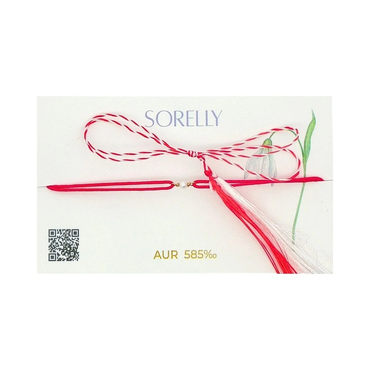 Martisor Bratara Aur 14k Snur cu Perla Naturala