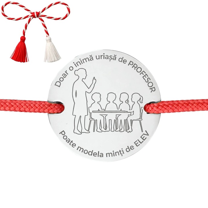 Martisor Bratara Argint Snur Mesaj Profesor