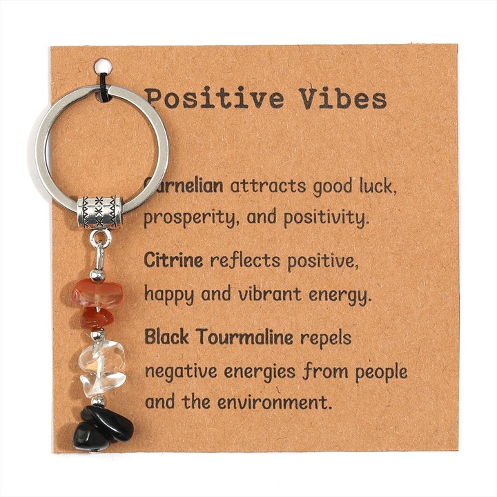 Kulcstartó kristályokkal, ajándék nőknek, holdkő, labradorit, zöld aventurin, 2.43"x0.78"