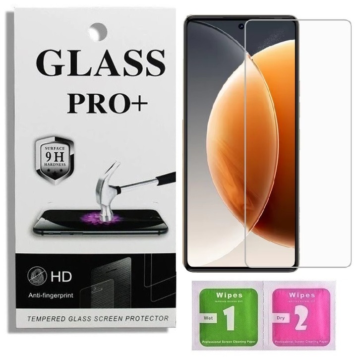 9D Измаел премиум защитно стъкло за Tecno Pova 5 Pro - Прозрачно