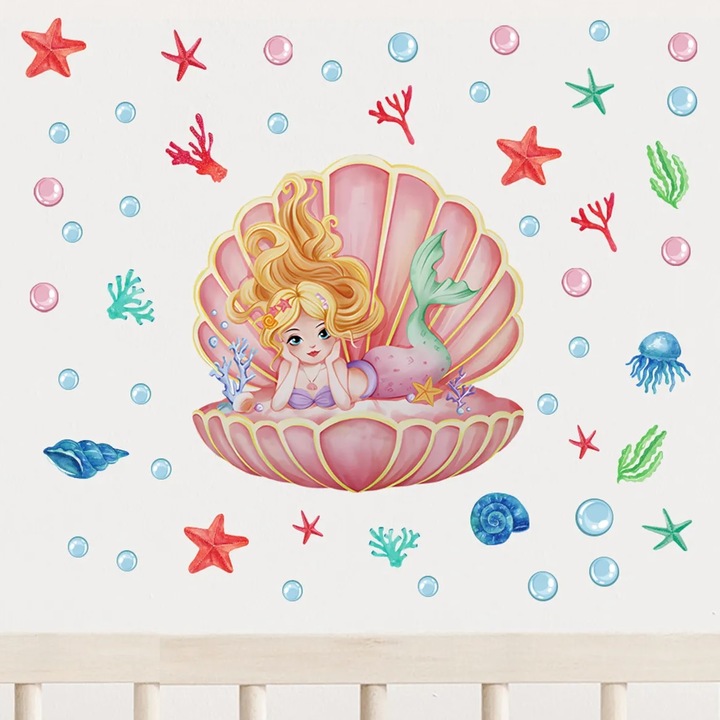 Autocolant pentru perete / Tapet Mermaid / Tip2