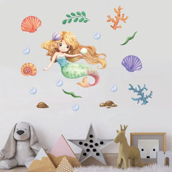 Autocolant pentru perete / Tapet Mermaid