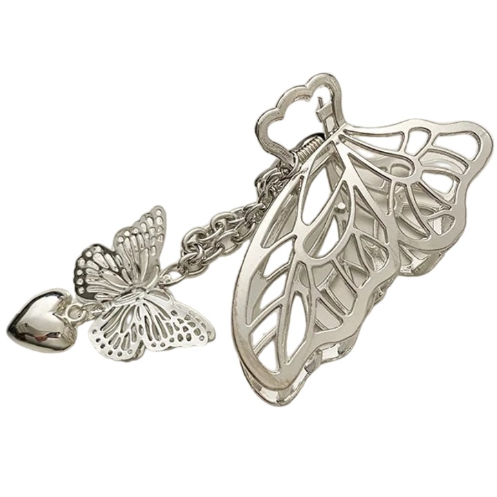 Agrafa pentru par Butterfly - Argintie