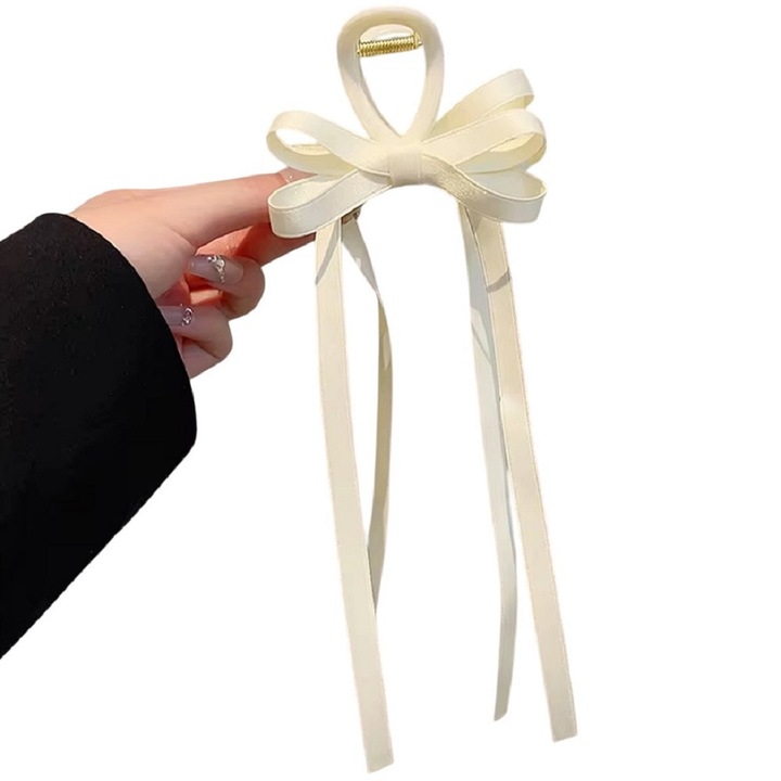 Agrafa pentru par Bow - Alba