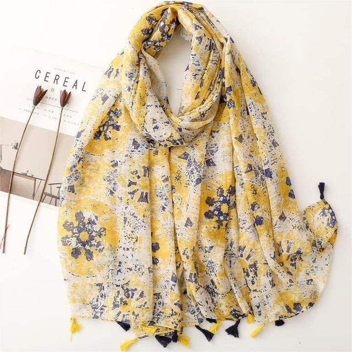 Esarfa LI-38348 - Galbena / Albastra