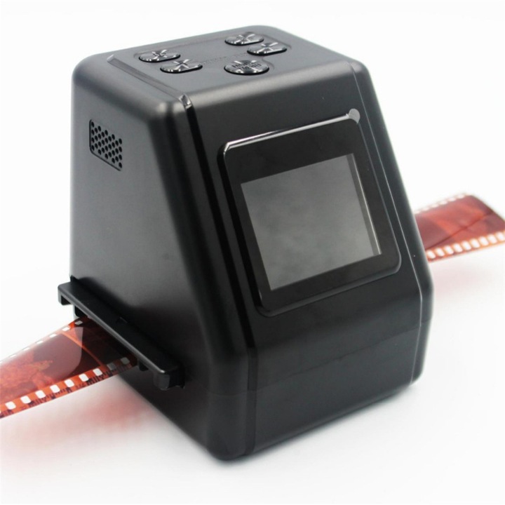 Scanner de film digital, pentru filme de 135/126/110mm, compact, cu ecran LCD de 2 inch