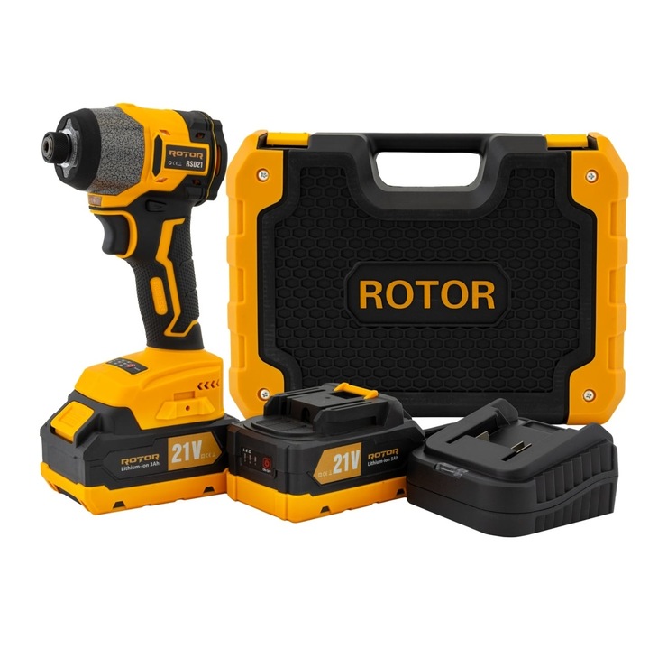 Autofiletanta cu impact, prindere pe bit ROTOR RSD21, 21 V /3 Ah, 240 Nm, 2200 rot/min, 3400 BPM