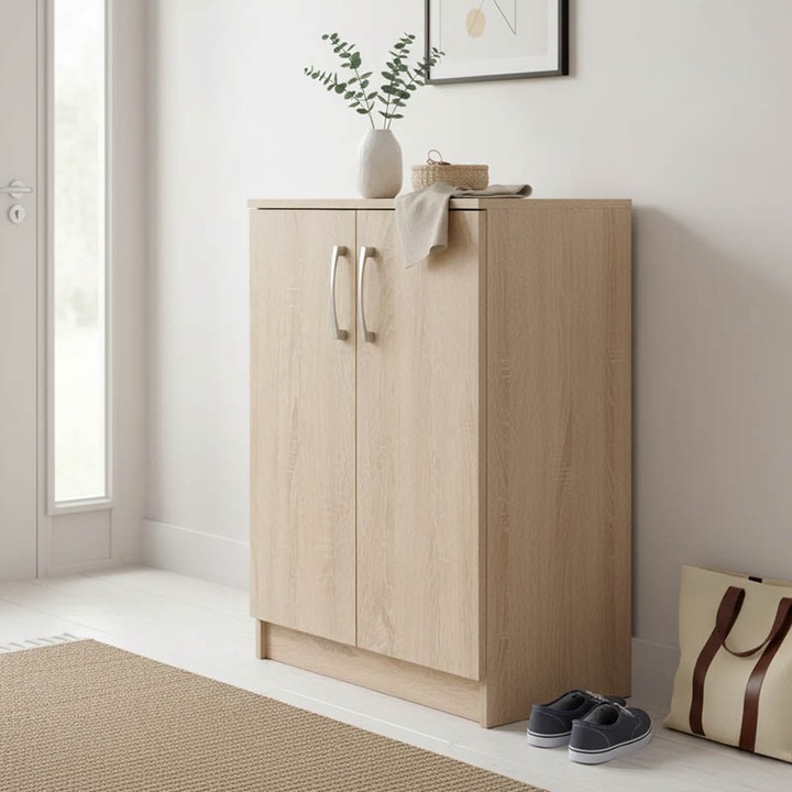 Dulap de pantofi Shordo, natural, 60x40.5x80 cm