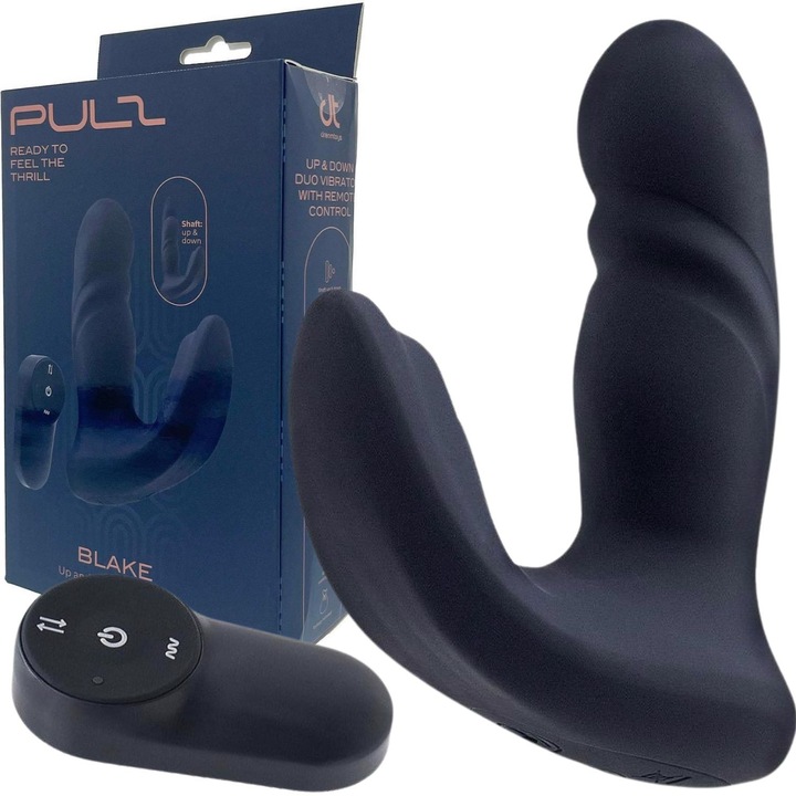 Vibrator Up & Down Duo, Dreamtoys, PULZ, telecomanda, rezistent la apa, silicon, 2,7cm