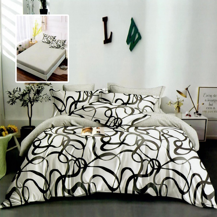 Lenjerie de Pat FINET 6 Piese cu Husa (HF6P301)