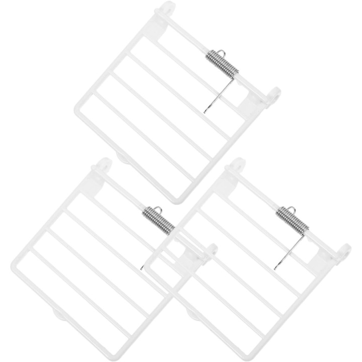 Set 3 usi pentru cusca porumbei, plastic, intrare unidirectionala, compact