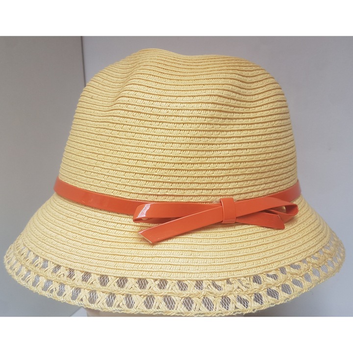 Set de 10 bucati, palarii femei, model din fire si fibre sintetice cu bor mic, marimi 56-58