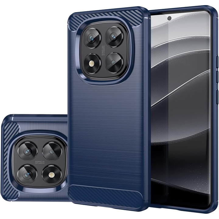 Калъф за Xiaomi Redmi Note 15 Pro+ Plus 5G Carbon Liquid Silicone, син