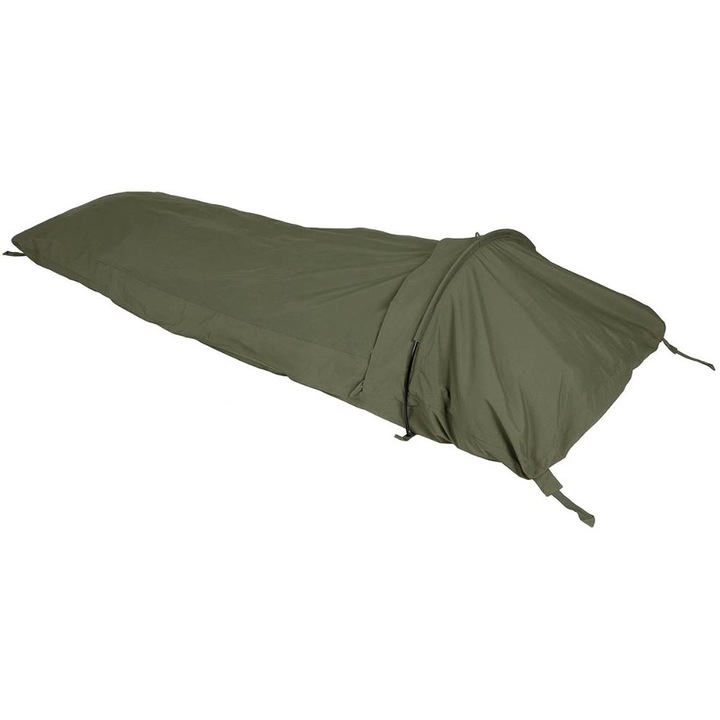 Sac de dormit MFH Bivouac Hooped, impermeabil, respirabil, verde masliniu, 235x70/95x45cm
