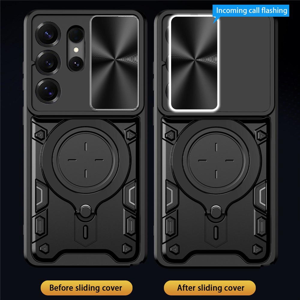 Husa pentru Samsung Galaxy S26 Ultra cu protectie pentru camera si suport magnetic integrat Ring Shockproof, rosu