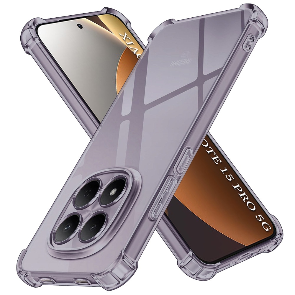 Husa pentru Xiaomi Redmi Note 15 Pro 5G - Techsuit Shockproof Clear Silicone - Smoke Black