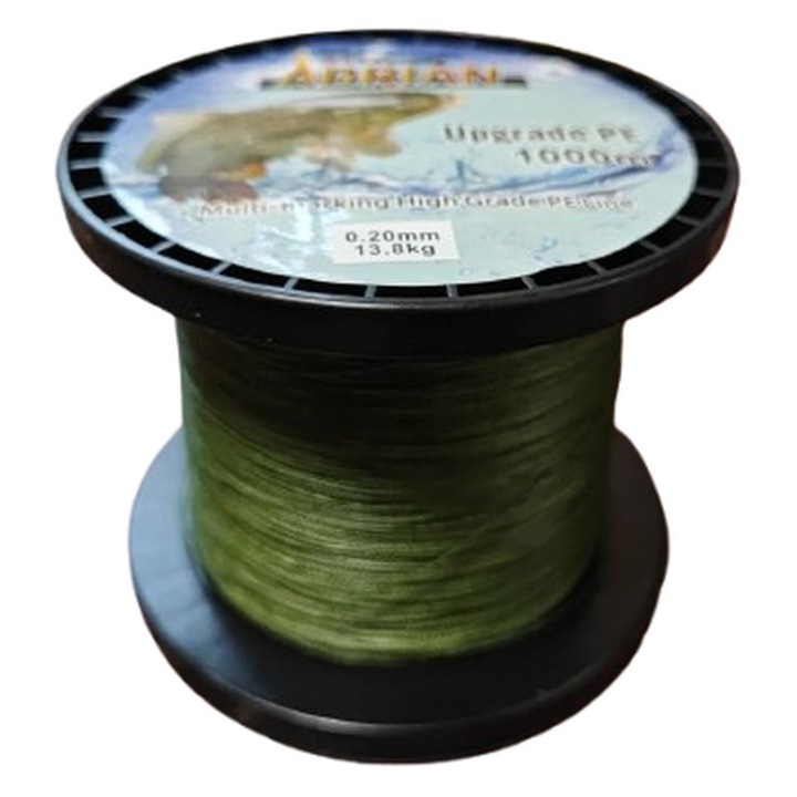 Fir textil pescuit verde, 0.25mm/18.6kg-1000m