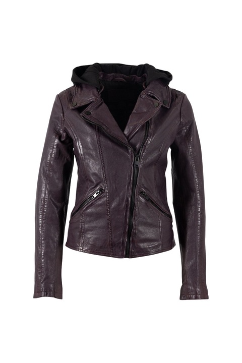 Дамско кожено яке Mauritius Тъмно Лилаво MWTary XXL