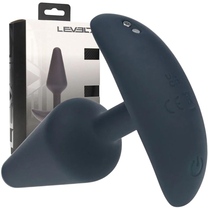 Klasszikus szilikon anál vibrátor dugó - S - Fekete, 11x3,4 cm, vízálló, rezgésekkel