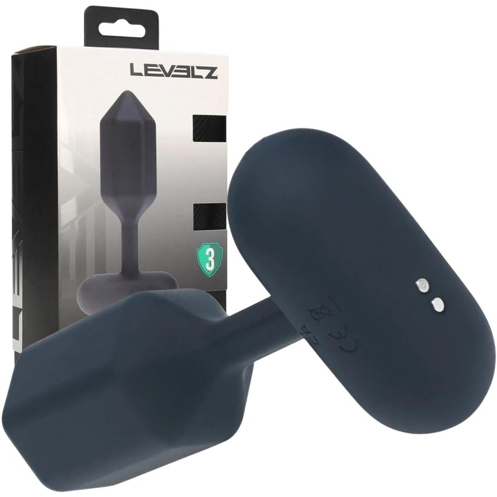 Anális vibrátor dugó, Levelz, szilikon, 13,9x4cm, fekete, L