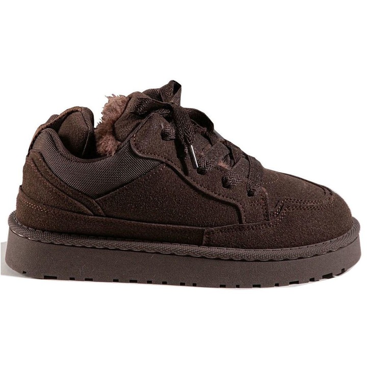 Tenisi dama Permani, piele ecologica, confortabili, maro, talpa plata