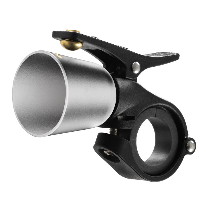 Clopot de bicicleta, ROCKBROS, 2022-1B, sonerie / claxon, pentru ghidon 22-31.8 mm, argintiu