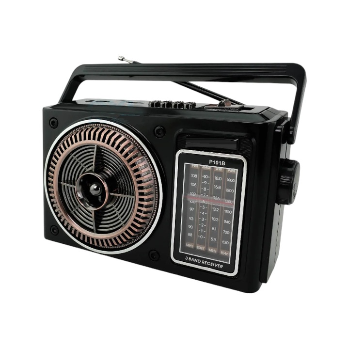 Radiophono portabil Tradesor, PX-101BT, Bluetooth, 26x15x7cm, negru