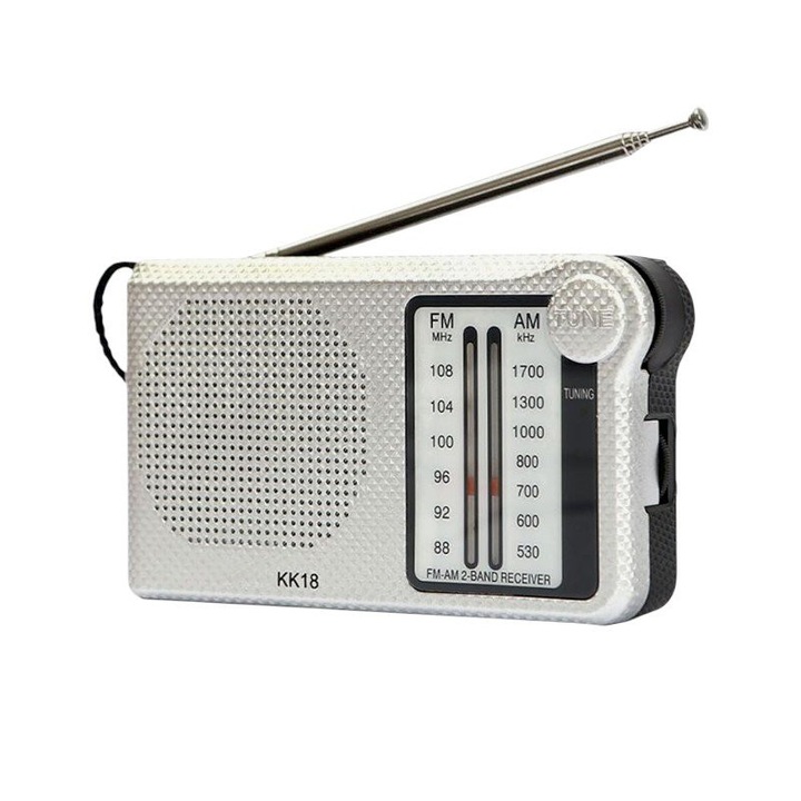 Radiophono portabil Tradesor, mini, 11,4x6,7x3cm, alimentare cu 2 baterii AA, AM/FM/SW
