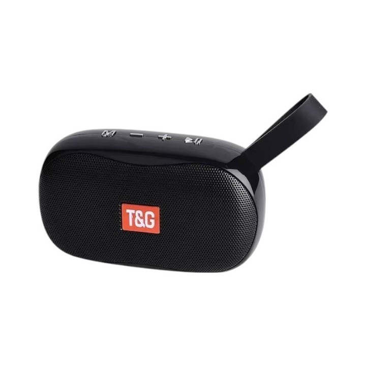 Boxa Bluetooth Tradesor TG173, LED, 12x7x5cm, negru