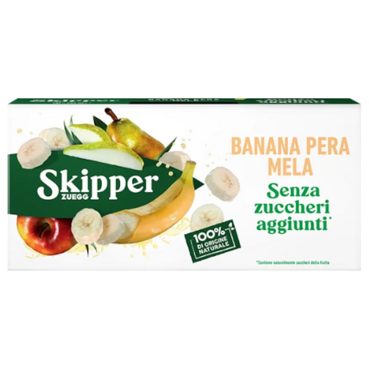 Suc de Banane/Mere/Pere fara zahar adaugat, Skipper, 3x200ml