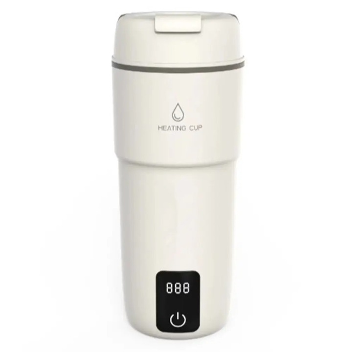 Fierbator portabil, 350ml, inox, 4 temperaturi presetate, alb ceramic