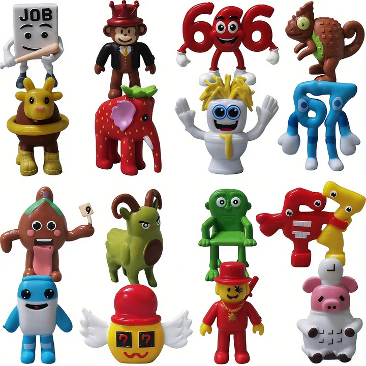 Фигурка Brain Teaser, комплект от 5, герои от игри, многоцветен, 10x15см