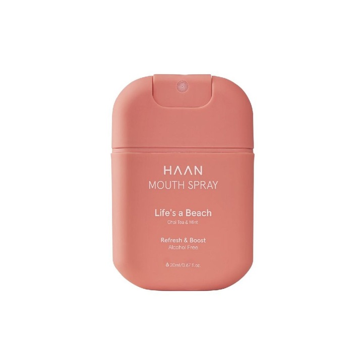 Spray bucal Life's a Beach HAAN, Xilitol si Mentol, ofera o respirație proaspata, reduce placa bacteriana, 20 ml
