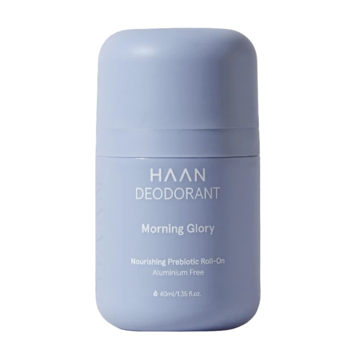 Deodorant roll-on Roll-On Morning Glory HAAN, Protecție 24H cu Prebiotice, fara Aluminiu, parabeni si sifon. 40 ml