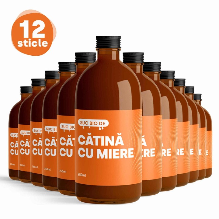 Suc bio de catina cu miere 250 ml (bax 12x250 ml)