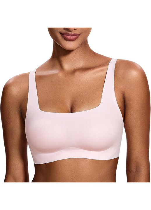 Sutien Push-Up fara cusaturi, captusit, Roz, Roz