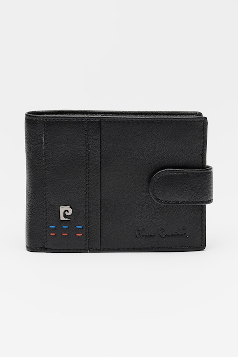 Pierre Cardin, Кожен портфейл с капса, Черен