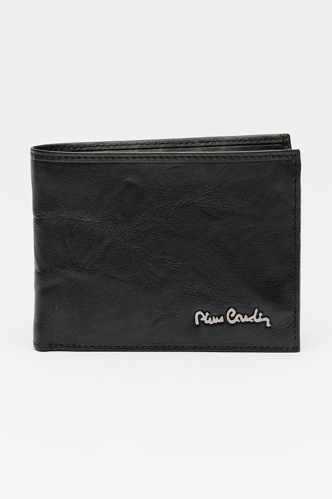 Pierre Cardin, Кожен портфейл с двойно прегъване, Черен